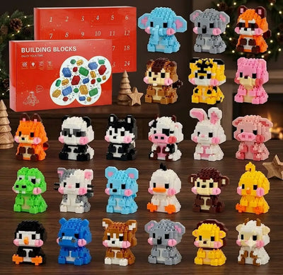 Blocks -Mini Animal Building Brick Calendar