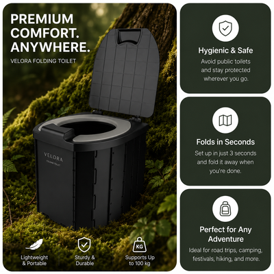 Velora™ Portable Folding Toilet